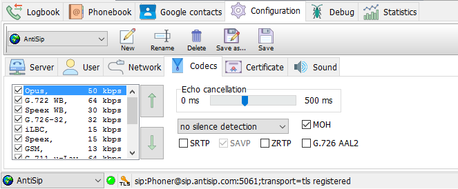 Configuration codecs