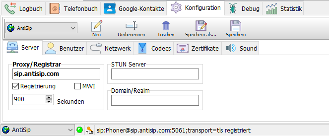 Konfiguration Server